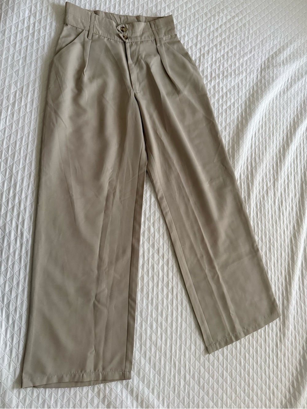 Women’s Wide-Leg Dress Pants in Beige